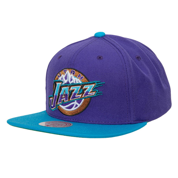Mitchell & Ness Purple/Teal NBA Utah Jazz Team 2 Tone 2.0 HWC Snapback - OSFA