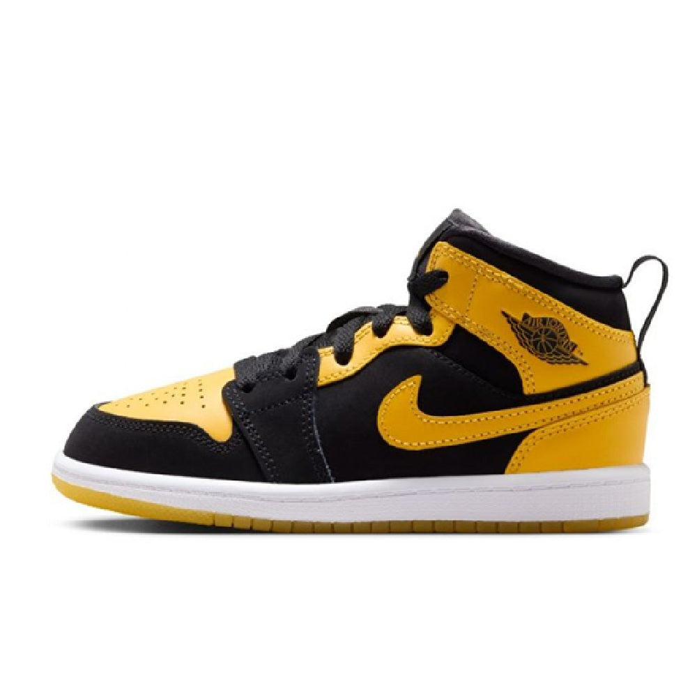 Little Kid's Jordan 1 Mid SE Black/Varsity Maize-White (HJ5942 071)