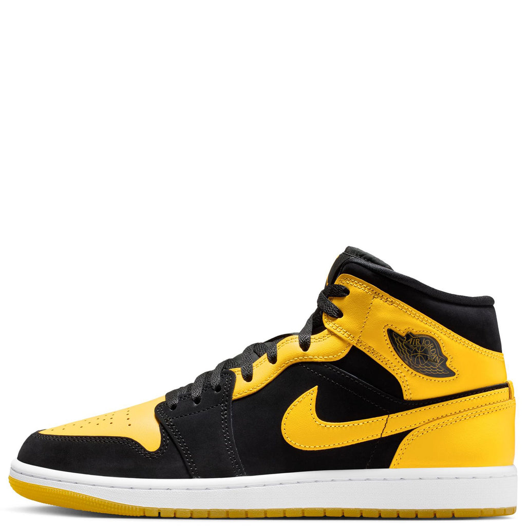 Men's Jordan 1 Mid SE Black/Varsity Maize-White (HJ6654 071)