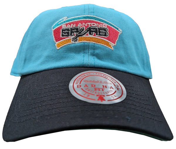 Mitchell & Ness Teal/Black NBA San Antonio Spurs 2 Tone HWC Strapback - OS