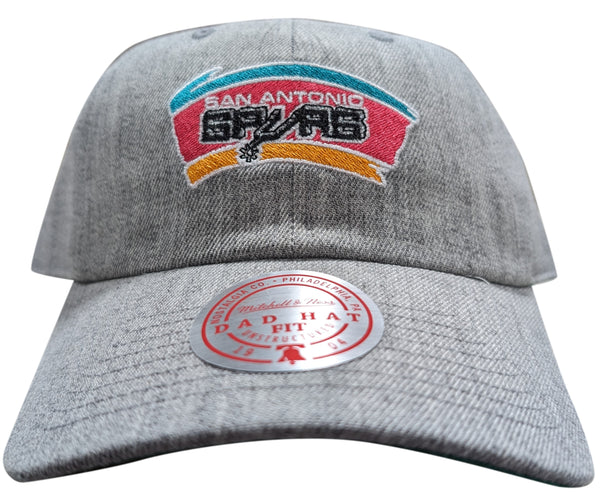 Mitchell & Ness Grey Heather NBA Team Heather 2.0 San Antonio Spurs HWC Strapback - OS