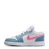 Big Kid's Jordan 1 Low Cobalt Bliss/Pink Glow-White (HQ2001 400)