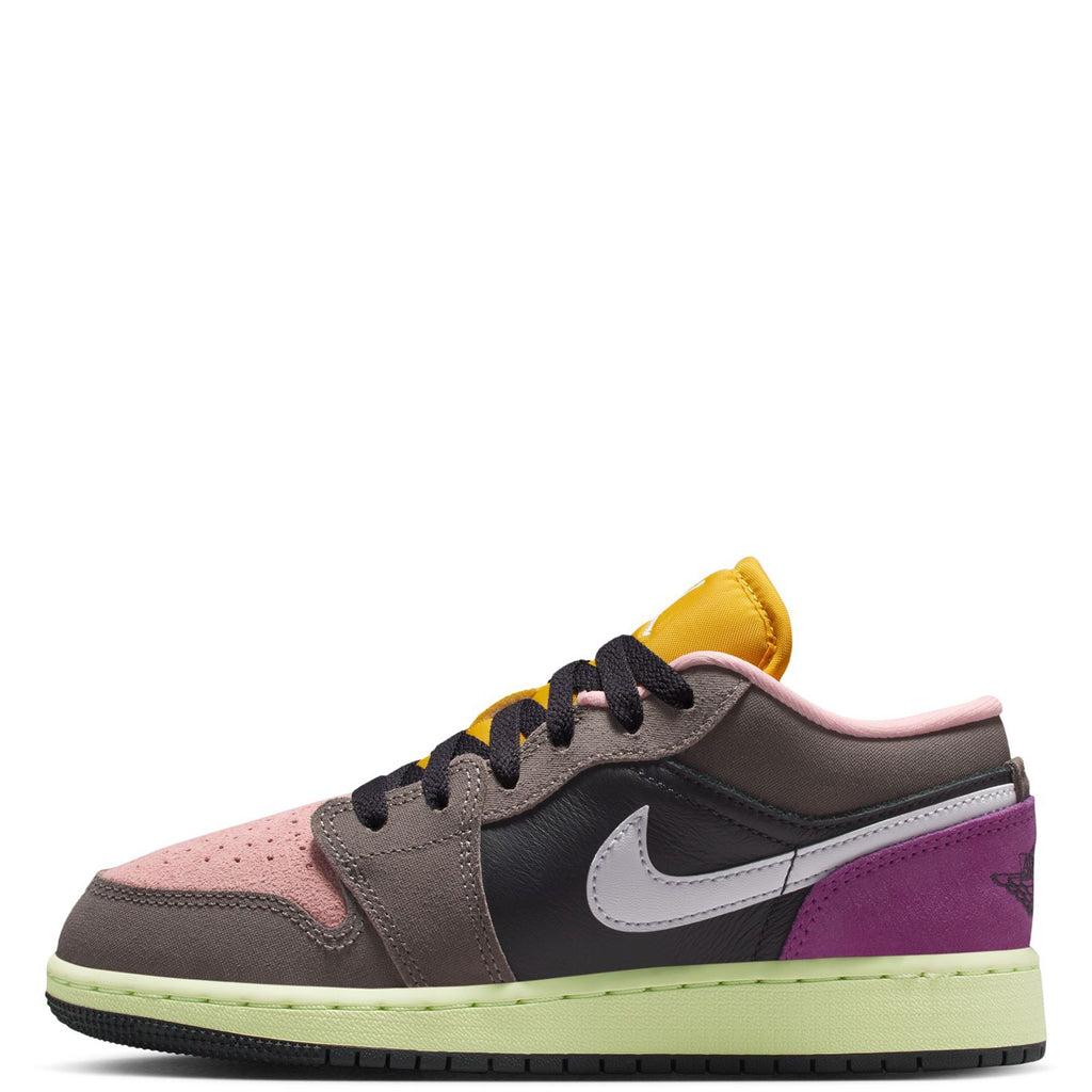 Big Kid's Jordan 1 Low SE Oil Grey/White-Cave Stone (HQ2021 005)