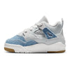 Toddler's Jordan 4 Retro Tex Sail/Worn Blue-Metallic Gold (IB6714 100)