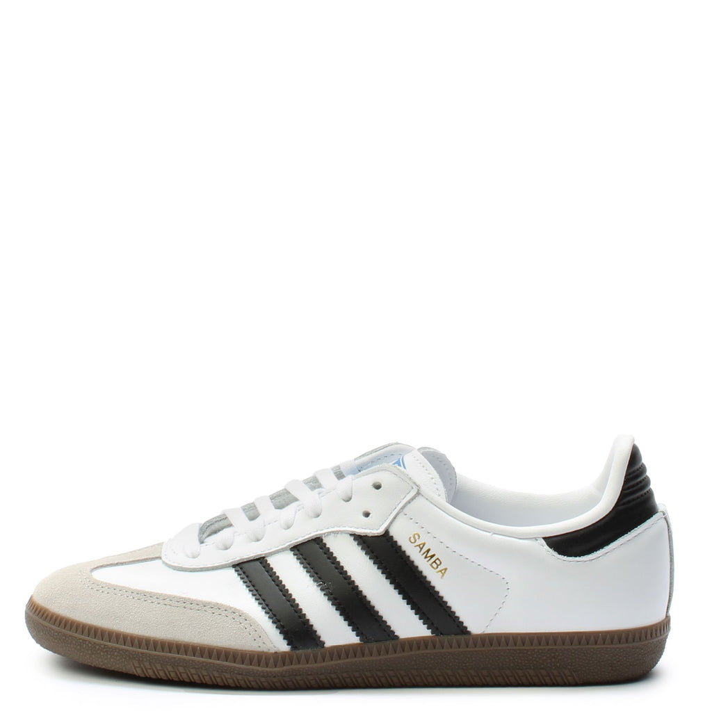 Big Kid's Adidas Samba OG J Footwear White/Core Black-Gum5 (IE3675)