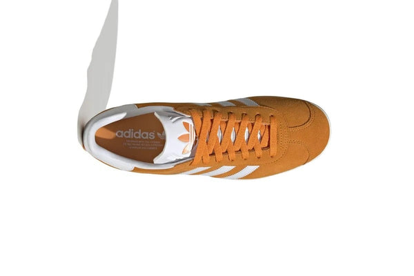 adidas Gazelle Shoes - Men's - EQT Orange / Cloud White / White - 7.5