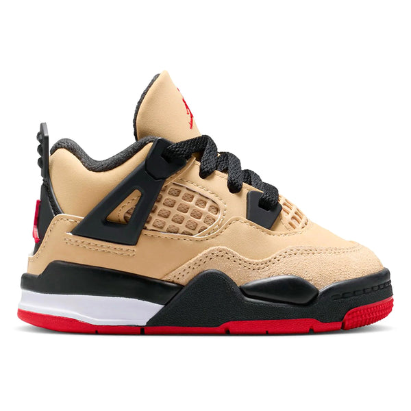 Toddler's Jordan 4 Retro Sesame/Fire Red-Black-White (IH2095 200)