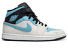 Men's Jordan 1 Mid SE Summit White/Blue Chill-Black (IM6567 121)