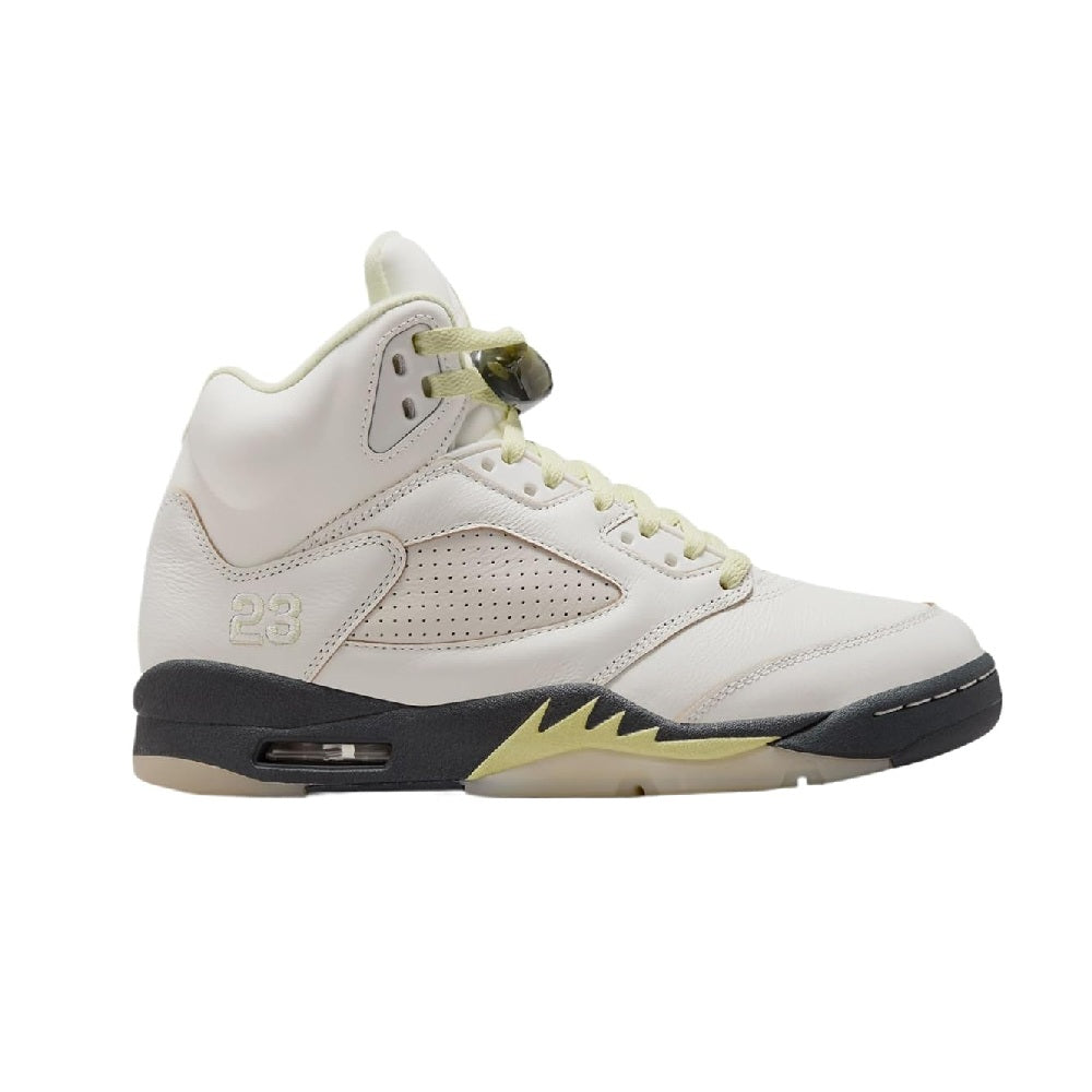 Women's Air Jordan 5 Retro Sail/Luminous Green-Anthracite (IM7592 130)