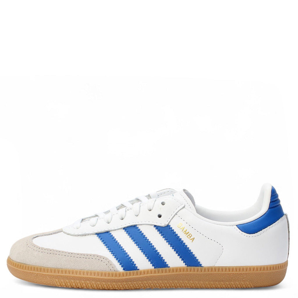 Big Kid's Adidas Samba OG J FTWHT/Blue/Gum3 (JP5482)