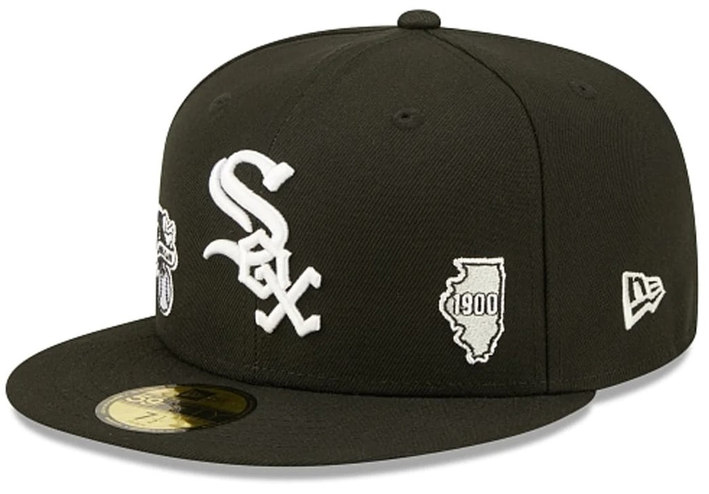 Men's New Era MLB Chicago White Sox Black Identity 59 Fifty Fitted Cap