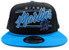 New Era 9Fifty MLB Miami Marlins Team Script Black/Lt. Blue Snapback - OSFM