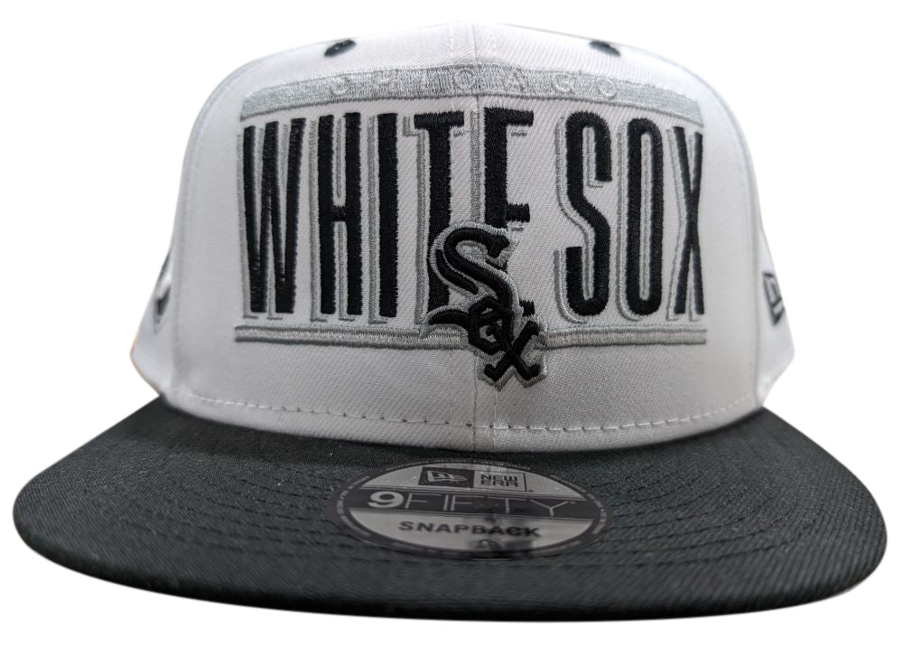 Men's New Era 9Fifty Retro Title Wht/Blk MLB Chicago White Sox Snapback - OSFA