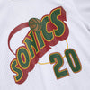 Men's Mitchell & Ness NBA Seattle SuperSonics 1996-97 Gary Payton White Mesh Jersey