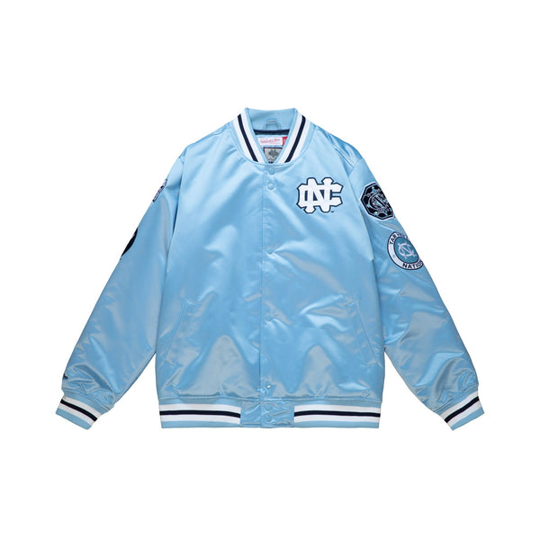 Men's Mitchell & Ness Light Blue NCAA UNC Champ City Heavyweight Jacket