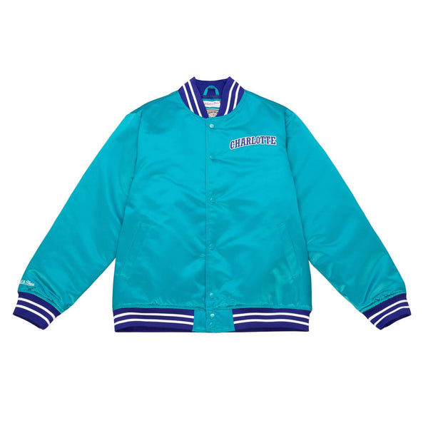 Mitchell & Ness NBA Charlotte Hornets Teal Heavyweight Satin Jacket
