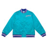 Men's Mitchell & Ness NBA Charlotte Hornets Teal Heavyweight Satin Jacket