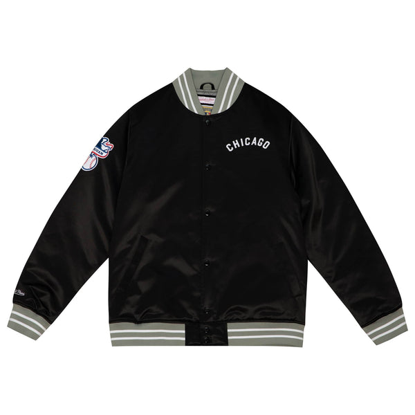 Mitchell & Ness Black MLB Chicago White Sox Heavyweight Satin Jacket
