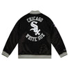 Men's Mitchell & Ness Black MLB Chicago White Sox Heavyweight Satin Jacket