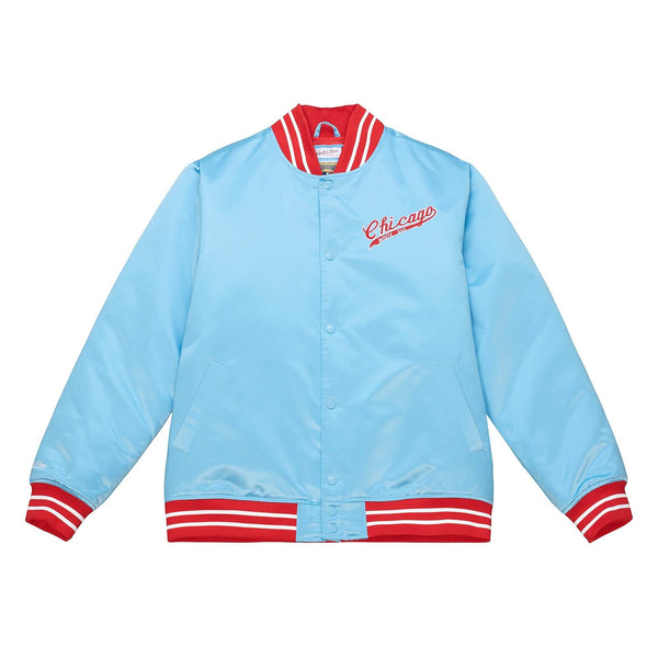 Mitchell & Ness Lght Blue MLB Chicago White Sox Heavyweight Satin Jacket