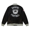 Men's Mitchell & Ness NFL Oakland Raiders Black Heavyweight Satin Jacket