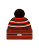 Men's New Era Team NFL Cleveland Browns 2019 On Field Knit Pom Beanie - OSFM