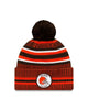 Men's New Era Team NFL Cleveland Browns 2019 On Field Knit Pom Beanie - OSFM