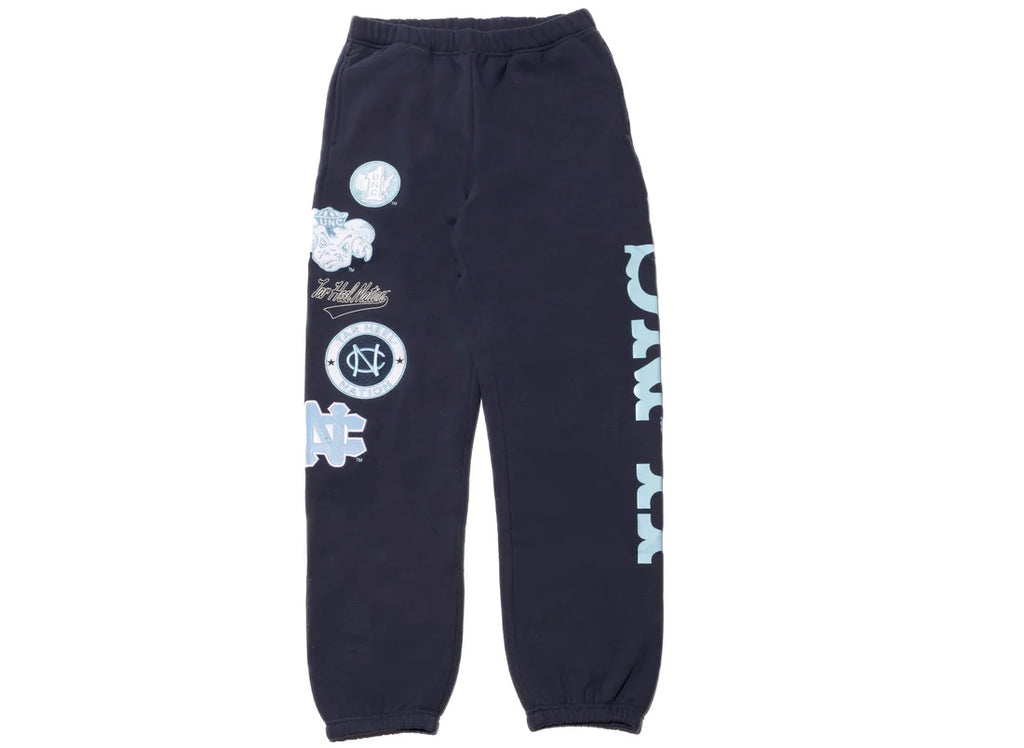 Men's Mitchell & Ness Navy Blue UNC NCAA Champ City Fleece Sweatpants