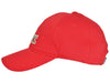 Men's Lacoste Red Oversized Crocodile Strapback Cap - OSFA