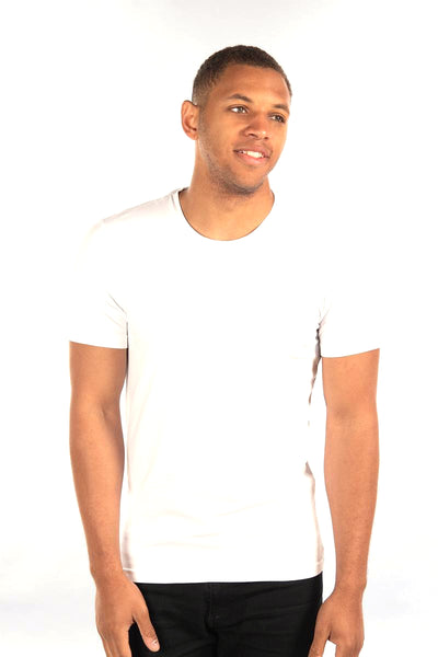 Men's City Lab White Stretch Fit Crewneck T-Shirt