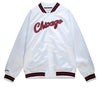 Men's Mitchell & Ness NBA Chicago Bulls White Lightweight Satin Jacket