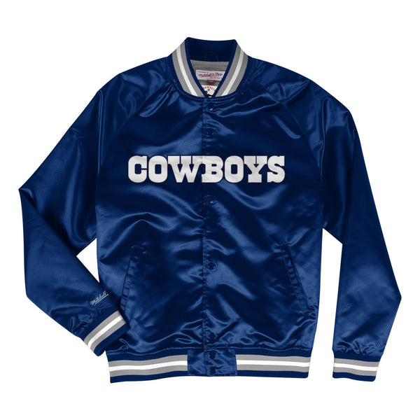 Men's Mitchell & Ness NFL Dallas Cowboys Navy Lightweight Satin Jacket