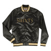 Mitchell & Ness NFL New Orleans Saints Black Lightweight Satin Jacket