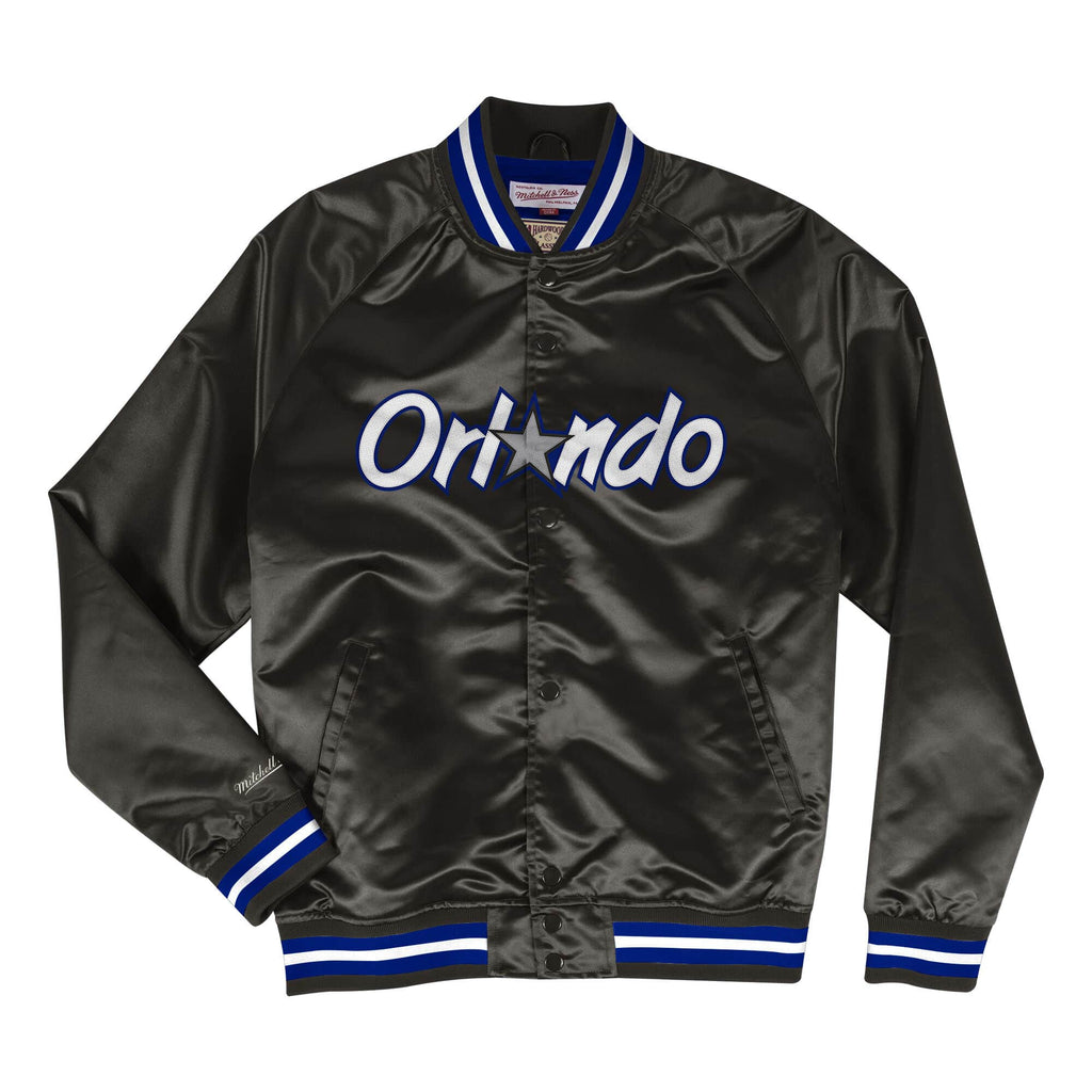 Men's Mitchell & Ness NBA Orlando Magic Black Lightweight Satin Jacket