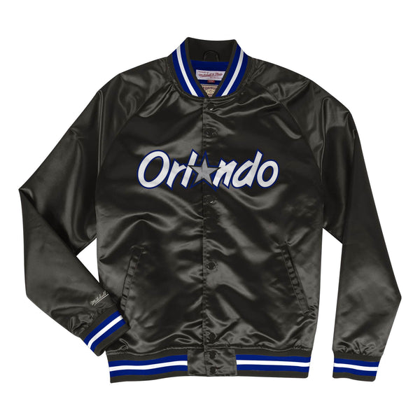 Men's Mitchell & Ness NBA Orlando Magic Black Lightweight Satin Jacket