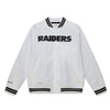 Men's Mitchell & Ness NFL Oakland Raiders White Lightweight Satin Jacket