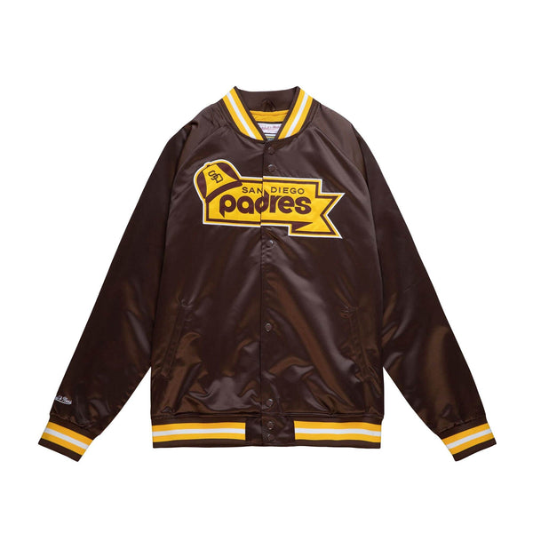 Mitchell & Ness MLB San Diego Padres Brown Lightweight Satin Jacket