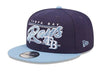 New Era 9Fifty MLB Tampa Bay Rays Team Script Navy/Lt. Blue Snapback - OSFM