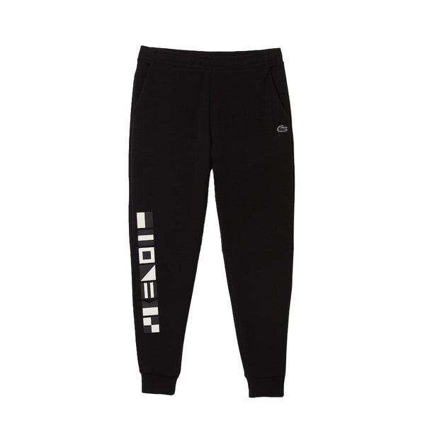 Men's Lacoste Black Reflective Print Joggers