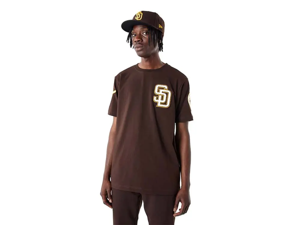 Gray San Diego Padres Brown Pinstripe New Era Short Sleeve T-Shirt 3XL