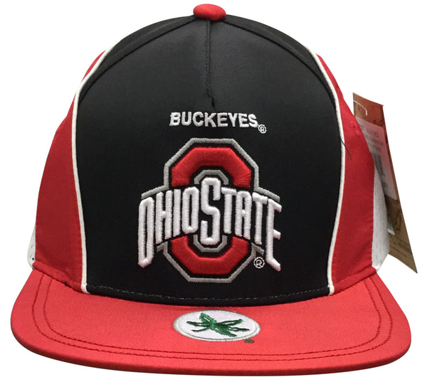 Mitchell & Ness Black/Red NCAA Ohio Buckeyes Freethrow Snapback - OSFA