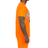 Men's Hustle Gang Safety Orange Gumball Knit Short Sleeve T-Shirt