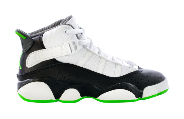 Little Kid's Jordan 6 Rings White/Green Strike-Black (323432 130)