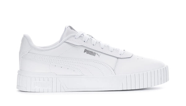 Big Kid's Puma Carina 2.0 Jr White-White-Silver (386185 02)