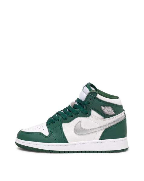 Big Kid's Jordan 1 Retro High OG Gorge Green/Metallic Silver (575441 303)