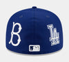 Men's New Era 59Fifty Blue/White MLB Los Angeles Dodgers Patch Pride Fitted (60138915)