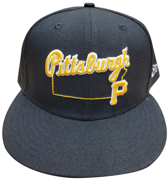 New Era 9Fifty MLB Pittsburgh Pirates Black/Yellow Logo State Snapback - OSFM