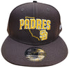 New Era 9Fifty MLB San Diego Padres Brown/Yellow Logo State Snapback - OSFM