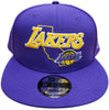 New Era 9Fifty NBA Los Angeles Lakers Purple/Yellow Logo State Snapback - OSFM
