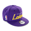 New Era Purple/Gold 9Fifty NBA Los Angeles Lakers Script Up Snapback - OSFM